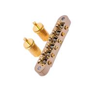 Zymoplas Accessoires de pont de rouleau guitare avec ensemble remplacement trou poteau cordier queue serrure pour guitares à 6 cordes, Or