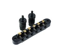 Zymoplas Accessoires de pont de rouleau guitare avec ensemble remplacement trou poteau cordier queue serrure pour guitares à 6 cordes, Noir