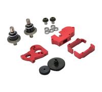 Zymoplas alliage d'aluminium 1/14 boîte de vitesses différentielle pour véhicules de route 144001 2 pièces accessoires de voiture RC pièces de rechange, rouge