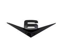 Zymoplas Autocollant de Voiture emblème Installation Facile et Accessoires de Style Cool pour Voiture en Alliage de Zinc V8 Badge décalcomanie emblème Badge, V6: Noir