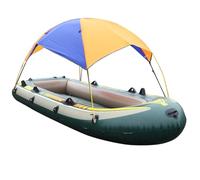 Zymoplas Auvent de bateau Tente de soleil Rideau de pluie Couverture de kayak Protection solaire Tente de soleil extérieure PVC Pêche Kayak Surf Canoë, 3 personnes