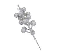 Zymoplas Baies artificielles Flexibles pour la célébration du Nouvel an, Peuvent être utilisées Pendant Longtemps, Simulation d'arbre de noël, Fruits, Etc, Argent