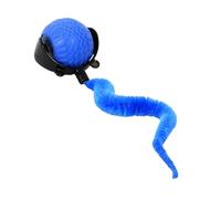 Zymoplas Balle de Jouet pour Chat résistante pour aux Rayures pour Animaux de Compagnie, à mâcher quotidiennement, sûre et inodore, Jouet interactif pour Chat, Automatique pour, Bleu