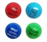 Zymoplas Balles Anti-Stress Couleur Unie Force Formateur Jouets Petite Taille Professionnel décompresser Accessoires sphériques Accessoire d'exercice à la Main, 4 pièces