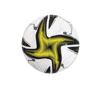 Zymoplas Ballon de Football de Taille 5 Essentiel Match Ligue avec la Couverture PVC d'entraînement Football Couverture PVC pour Une Manipulation Douce, Jaune