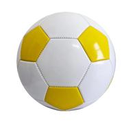 Zymoplas Ballon de Football de Taille Adulte 5 Jeu Puissance pour Les Enfants extérieurs d'entraînement PVC Football compétition, Blanc Jaune