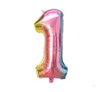 Zymoplas Ballons numériques Figure d'anniversaire Facile à gonfler Fournitures de fête Décor de fiançailles Magnifique parure pour l'obtention du diplôme, rampe de pente1