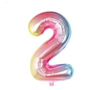 Zymoplas Ballons numériques Figure d'anniversaire Facile à gonfler Fournitures de fête Décor de fiançailles Magnifique parure pour l'obtention du diplôme, rampe de pente2