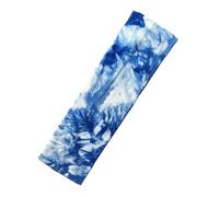 Zymoplas Bandeau cravate-teinture sport imprimé fleuri bandeau extensible bandeau couvre- douceur accessoires de coiffure pour Yoga Gym, bleu saphir