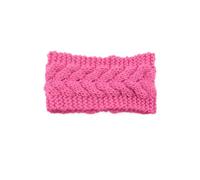 Zymoplas Bandeau hiver tête protecteur avec boutons au crochet réglable large bandeau chaud dames cache-oreilles cadeaux pour les femmes, Rose pêche