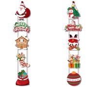Zymoplas Bannières suspendues pour Porte de noël, Bienvenue pour aux invités avec pour Joie, Non Seulement pour décorer l'entrée de la Maison, Cadeaux noël en Papier, Modèle A