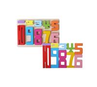 Zymoplas Blocs de nombres Jouets pour Enfants améliorant Les capacités mathématiques Blocs de Construction en Bois Jouets éducatifs Blocs en Bois, tapez+1