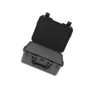 Zymoplas Boîte à Outils étanche et Durable, Serrure à Boucle et Espace pour Une Organisation Facile des BRIC-à-BRAC, Stockage en ABS Non Toxique, Noir, M.
