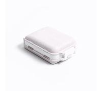 Zymoplas Boîte à pilules conteneur pliable Multi grilles tablette organisateur diviseur anti-poussière intérieur extérieur compartiment distributeur, paille