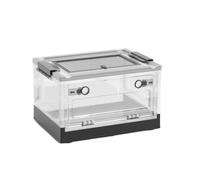 Zymoplas Boîte Pliable boîtier de Reptile Cage d'élevage Conception Pliante Transparente Artisanat Taille compacte Cages à Hamster polyvalentes, S/Noir