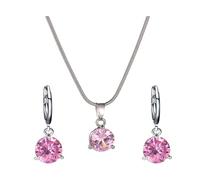 Zymoplas Boucles d'oreilles en argent pour femmes, nombreuses Occasions applicables, pour tout événement, ensembles de bijoux Anti-allergiques et Anti-oxydants pour femmes, rose
