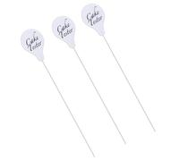 Zymoplas Brochette de sonde à gâteau ABS en acier inoxydable, 3 pièces, remplacement Portable et réutilisable, mignon testeur de cuisine, outil d'aiguille test