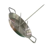 Zymoplas Brochette Verticale Barbecue Grill Heavy Duty Stand Up Barbecue Brochettes En Acier Rôtir Drip Pan Poulet Rôtissoire Rack Jardin