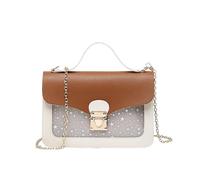 Zymoplas Cadeaux uniques pour les filles de 9 ans, sac à bandoulière simple et confortable, cadeaux pour les filles de 10 ans en PU, Brun, 21 * 4.5 * 13CM