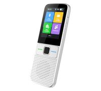 Zymoplas Caméra de traduction de langue portable appareil d'interprétation en temps réel poche réunion d'affaires accessoires d'apprentissage scolaire, blanche