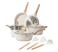 Zymoplas Casseroles de cuisine en granit, ustensiles de cuisine antiadhésifs faciles à utiliser, casseroles et à Induction, poêles et ensemble antiadhésifs