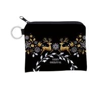 Zymoplas Chang Sac à Main Motif cerf Portable Petit Portefeuille écouteurs Packs Mini Cartes à Usage Multiple Packs Porte-Monnaie pour Faire du Shopping, lqb3035