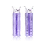 Zymoplas Cheveux Racine Moelleux Clip Frange Coiffure Coiffure Vague Épingles À Cheveux Sans Chaleur Bouclés Dormir Lavable Bigoudis Rouleaux, 2 pièces violet clair