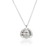 Zymoplas Collier avec image à l'intérieur d'un pendentif multicouche Boîte d'album vintage Décorations ouvrables Bijoux Anniversaire de la Saint-Valentin, blanc k/cuivre