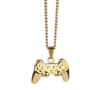 Zymoplas Collier pendentif contrôleur de jeu, chaîne en métal qui se démarque avec style, rehausse instantanément n'importe quelle tenue avec style, Or