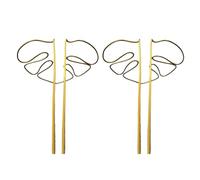 Zymoplas Colonnes décoratives de Jardin extérieur, 2 pièces, améliorant la beauté de la Cour, piliers Plantes d'intérieur en Alliage, Supports Plantes, Or