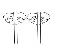 Zymoplas Colonnes décoratives de Jardin extérieur, 2 pièces, améliorant la beauté de la Cour, piliers Plantes d'intérieur en Alliage, Supports Plantes, Noir