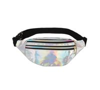Zymoplas Compagnon de Voyage étanche Sacs de Taille pour Les Essentiels Sacs de Taille en polyuréthane Femmes Sac de Ceinture Sac Banane léger et Portable, Argent