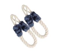Zymoplas Corde de dentition flexible pour animal de compagnie, 2 pièces, traction porte, détachable et résistante Pour aux déchirures, Bleu