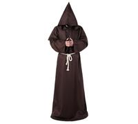 Zymoplas Costume de Cosplay médiéval à la mode, réaliste pour femmes et hommes, taille en Polyester disponible, ensemble complet polyvalent, café, M.