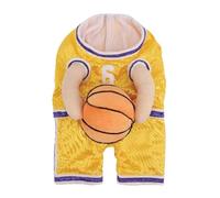 Zymoplas Costume Mignon de Joueur de Basket-Ball pour Chien Compagnie, Tenue Amusante et accrocheuse pour assurant Une Longue durée Vie. Convient pour aux Chiens Divers, Jaune, S