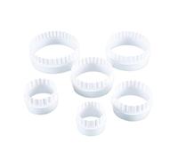 Zymoplas Coupe-Fondant en plastique Double face Non toxique, facile à nettoyer et antiadhésif, antirouille, Gel de silice écologique, 6 pièces
