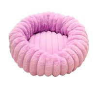 Zymoplas Coussin Rond en Peluche pour Chien, Coussin Moelleux en Forme de Beignet, pour Animaux de Compagnie Taille Moyenne, Panier pour Chien, Lavable et Amusant, Panier apaisant pour, E, 40 * 40CM
