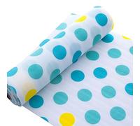 Zymoplas Coussinets de tiroir résistants à l'humidité, tampons d'armoire à fleurs populaires, couleurs et motifs populaires, étagères de Table cuisine en PET, tampons d'étagère, Petits points bleus