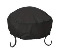 Zymoplas Couverture de foyers Ronds Haute densité, et durabilité durables, Tissu Oxford, Taille Coupe-Vent, Noir 122 * 46CM