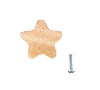 Zymoplas Crochets en bois inodores pour porte, résistants Pour aux chocs et indéformables, poignées en forme d'animaux, boutons ligne fluide, Non toxiques, Étoile