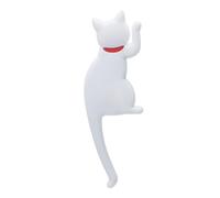Zymoplas Crochets réglables en queue de chat pour aimants de réfrigérateur, accessoires modernes pour la maison, crochet Durable et fiable pour aimants réfrigérateur, Blanc