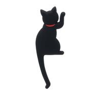 Zymoplas Crochets réglables en queue de chat pour aimants de réfrigérateur, accessoires modernes pour la maison, crochet Durable et fiable pour aimants réfrigérateur, Noir