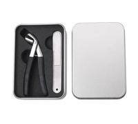 Zymoplas Dites adieu au brouillage avec un ensemble de ciseaux à ongles robustes en acier inoxydable, coude en acier inoxydable, ciseaux à ongles en caoutchouc pliés, Noir