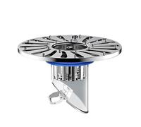 Zymoplas Dites adieu Pour aux odeurs de vidange de sol, 2 pièces, avec dispositif d'égout salle bains Plug And Play, dispositif anti-odeur domestique pour évier, Panier d'argent, grande taille