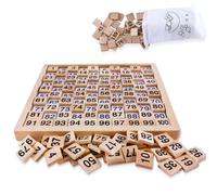 Zymoplas en Bois Cent Conseil mathématiques éducatifs comptage consécutif Jouets enseignement cognitif Apprentissage Portable Formation Anniversaire
