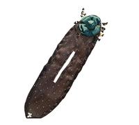 Zymoplas Ensemble d'accessoires pour cheveux à la mode, maille utilisée, Look propre et frais, cravate et épingle à cheveux en gaze pour femmes, façonneur de chignon, Vert