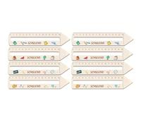 Zymoplas Ensemble de 8 pièces, ensemble, marque-page, spécialement conçu multifonctionnel, durable, adapté Pour aux amateurs de livres, peut être utilisé comme marque-page règle.