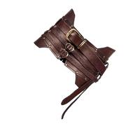 Zymoplas Ensemble de ceinture et d'armure de pirate - Dans un style médiéval authentique - Tenues de costumes pour adultes doués Chevalier large sangle robuste, marron foncé