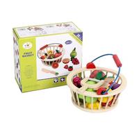 Zymoplas Ensemble de Fruits et légumes en Bois sains, pour Jeux de rôle créatifs, Accessoires de Cuisine en Bois pour Enfants, Nourriture Melissas et Doug , Fruit