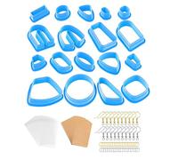 Zymoplas Ensemble de petits emporte-pièces en argile pour la fabrication de boucles d'oreilles en argile polymère Kit fabrication boucles d'oreilles polymère Coupe- ABS Coupe-, C